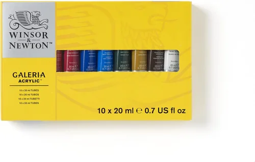 Winsor & Newton Galeria - Pintura acrílica, 10 x 0.7 fl oz (0.7 onzas líquidas)