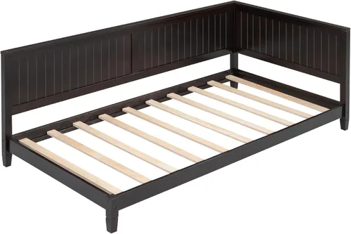 Miniatura 4 de Sofá cama de madera de diseño clásico, sofá cama, cama de plataforma, tamaño individual con salud y comodidad para dormitorio, estudio, sala