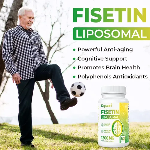 Miniatura 6 de Fisetin 1200mg Fisetin Liposomal Suplementos 98% Pure Fisetin Polifenoles Antioxidantes Inmunidad Salud Envejecimiento Apoyo cognitivo Sin OGM 60