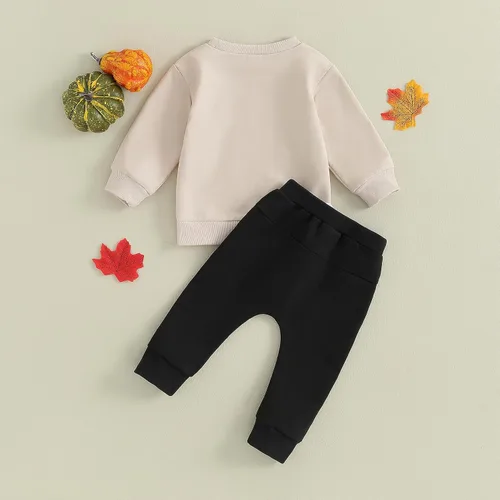 Miniatura 6 de Hoanselay Conjunto de sudadera de manga larga con capucha y pantalones de otoño e invierno para bebé niño