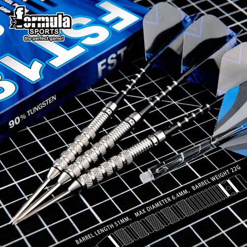 Miniatura 5 de Formula Sports Juego de dardos de tungsteno 90% de punta de metal de 0.74 oz/0.78 oz/0.81 oz/0.85 oz, juego de dardos de punta de acero profesional
