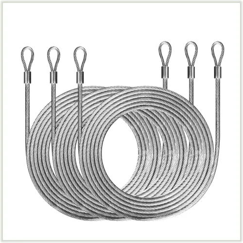 ColourTree Kit de herramientas de cables de alambre de 36 pies (12 pies x 3) para toldo triangular para toldos de vela, revestimiento de PVC, metal