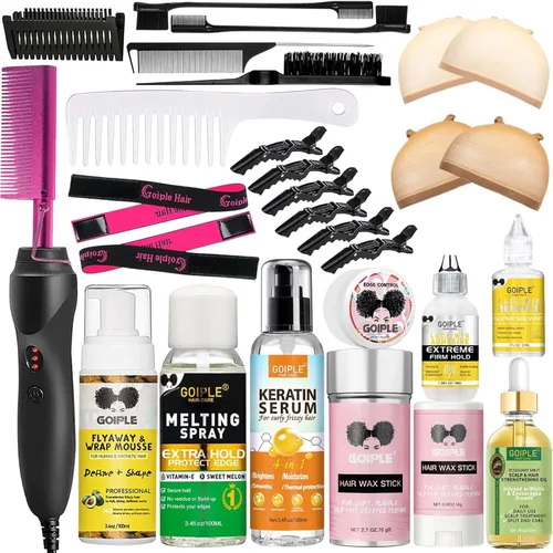 Miniatura 9 de Peine Caliente Eléctrico Alisador de Cabello, Peine de Alisado Eléctrico de Lujo para Rizos y Alisado de Extensiones Naturales de Cabello Negro