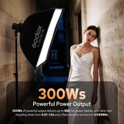 Miniatura 4 de Godox AD300 Pro II AD300Pro II - Estroboscópico flash para exteriores, 300 Ws 2.4G TTL 1/8000 HSS, 0.01-1.5s Reciclaje, 350 destellos de potencia