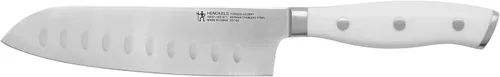 Miniatura 8 de Henckels Cuchillo Santoku Forged Accent de 7 pulgadas con Filo Hueco, Negro