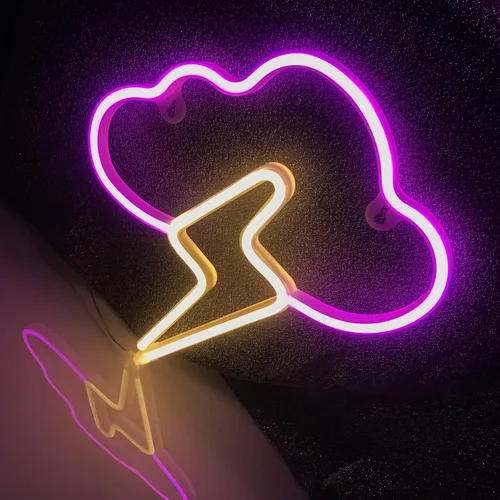 Miniatura 44 de Letreros de neón de nube, luz LED para decoración de pared, funciona con pilas o USB, para dormitorio, estética, habitación de adolescentes, niñas