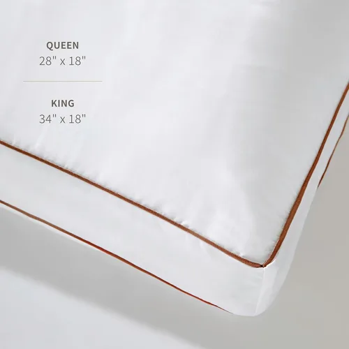 Miniatura 6 de Almohada de Látex Saatva - Altura Estándar (4" - 5") - Almohada Hipoalergénica con Núcleo de Látex Triturado - Transpirable - Funda de Algodón
