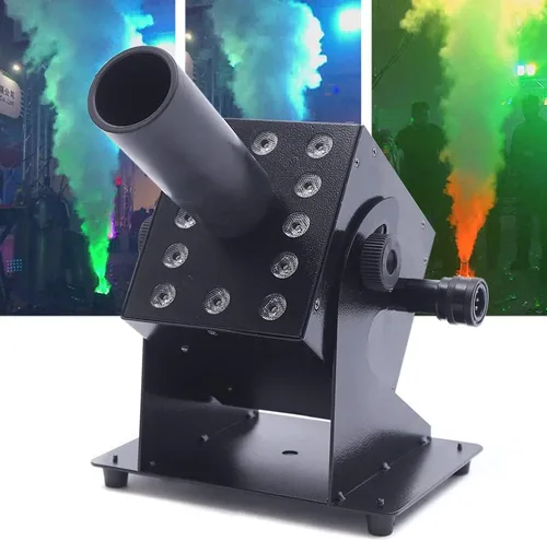 Máquinas de niebla de etapa de cañón de CO2 de 110 V 250 W, máquina de chorro de CO2 LED de humo de columna RGB con 9 canales DMX para efecto de