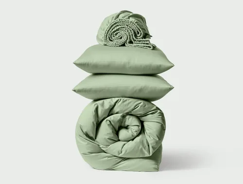 Miniatura 17 de Juego de funda de edredón, sábana bajera y fundas de almohada, juego de ropa de cama de 4 piezas, hecho de 100% algodón Giza egipcio de ensueño