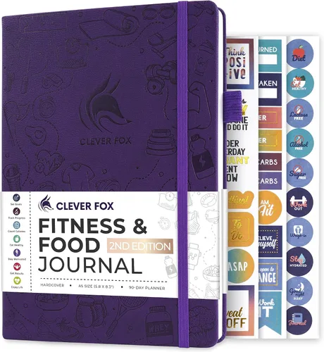 Miniatura 11 de Clever Fox Diario de fitness & Food – Planificador de nutrición y entrenamiento para mujeres y hombres – Libro de registro de ejercicio de dieta