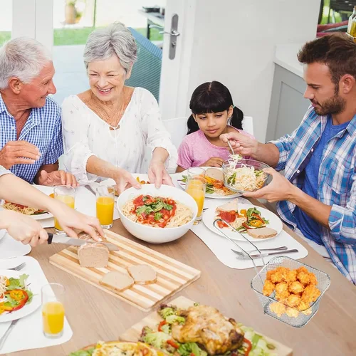 Miniatura 5 de 12 cestas cuadradas de acero inoxidable para freír con asa, cestas de alimentos para servir reutilizables, mini freidora con cesta para cocina