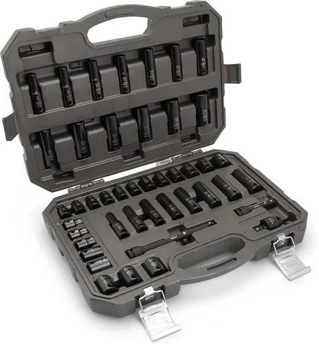 Miniatura 11 de GearWrench 84916N juego de llaves de impacto SAE/métrico 3/8 pulgadas (44 piezas)