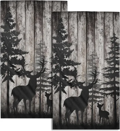 Miniatura 46 de Giwawa Toallas de Mano Verdes Bosque Nebuloso Set de 2 Montaña Bosque Suave Toallas de Huésped Toallas de Cara Baño Decoraciones Finas Toallas