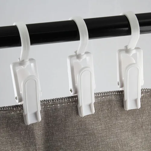 Miniatura 6 de Jiozermi 20 ganchos para lavandería, pasadores de plástico para ropa, clips de suspensión súper fuertes, ganchos giratorios para tienda de ropa