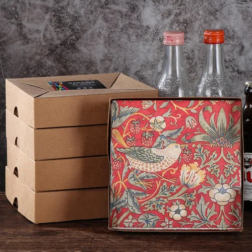 Miniatura 5 de Servilletas de papel decorativas florales para bodas, fiestas, festividades, festivales, fiestas de té, servilletas de papel desechables