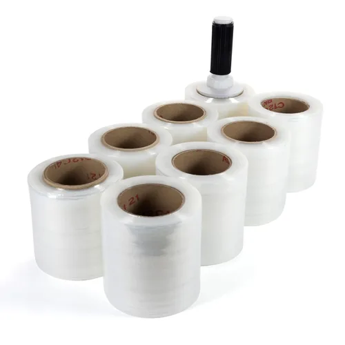 Miniatura 9 de IDL Packaging Mini rollo elástico de 3 pulgadas, 700 pies, calibre 120 (paquete de 2) con un mango de plástico incluido – Envoltura de plástico