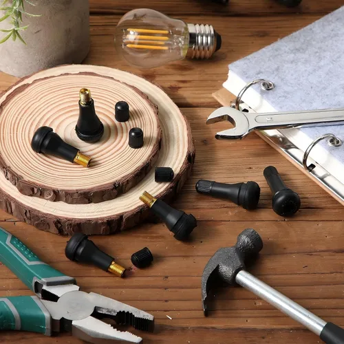 Miniatura 3 de Tallew 20 vástagos de válvula TR413 sin cámara de goma a granel a presión para agujeros de llanta de 0.453 pulgadas, herramienta de repuesto