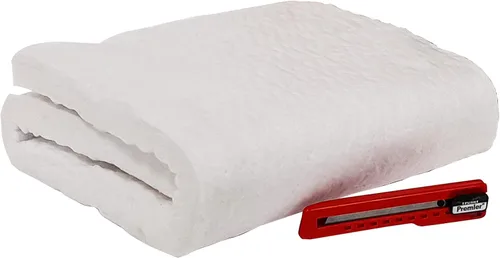 Miniatura 14 de SIMOND STORE Manta aislante de fibra de cerámica, 1 pulgada de grosor x 24 x 150 pulgadas, 8 # 2400 F, aislamiento de alta temperatura para estufa