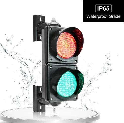 Miniatura 2 de BBMI Luz de tráfico de 3.937 in (4 pulgadas), DC9-36V señal de parada y marcha rojo/verde, carcasa de PC, impermeable, IP65, luz de advertencia
