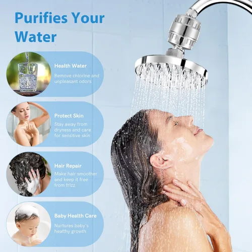 Miniatura 6 de Cartucho de repuesto de filtro de ducha de 20 etapas, SF100 de alto rendimiento, filtros de ducha SF220 para agua dura, cartucho de repuesto