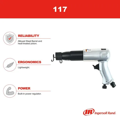 Miniatura 7 de Ingersoll Rand Ingersoll-Rand 117 Martillo neumático de servicio estándar, 117 - Solo herramienta
