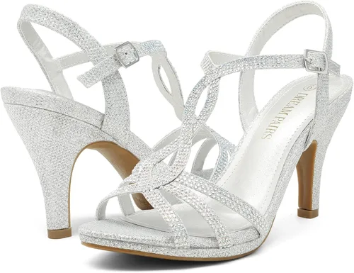 Miniatura 4 de Dream Pairs Amore - Sandalias de tacón para mujer con puntera descubierta
