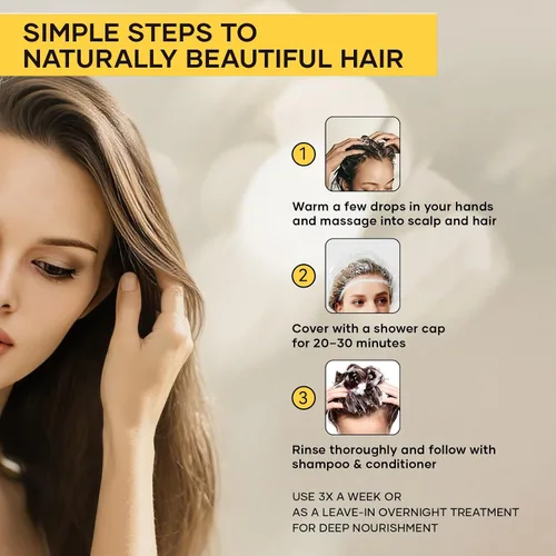 Miniatura 5 de Batana Mascarilla capilar para cabello dañado y adelgazante, tratamiento de reparación profunda con 30% aceite de batana, extracto de café