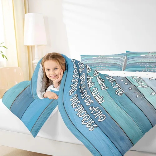 Miniatura 6 de Erosebridal Juego de edredón de reglas del lago, juego de ropa de cama tamaño matrimonial, edredón rústico para niños y niños, decoración de cabaña