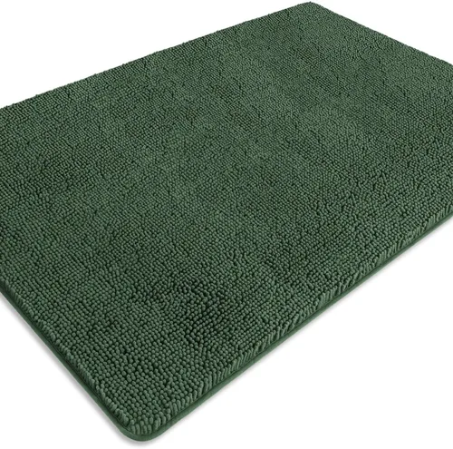 Miniatura 155 de Alfombra de baño pequeña de 12 x 18 pulgadas, lavable y absorbente, antideslizante, alfombra de baño de felpilla gruesa y suave para baño, ducha