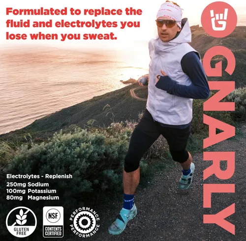 Miniatura 3 de Gnarly Nutrition Hydrate Electrolyte Powder - Mezcla de bebida hidratante para ejercicio de pomelo rojo rubí - Contenido NSF certificado - Solución