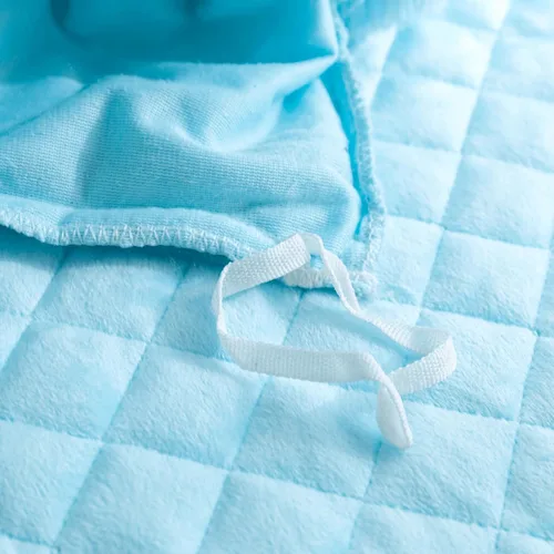 Miniatura 9 de Juego de funda de edredón de felpa azul para cama individual, juego de ropa de cama para niñas de pelo lanudo azul tamaño individual 2 piezas