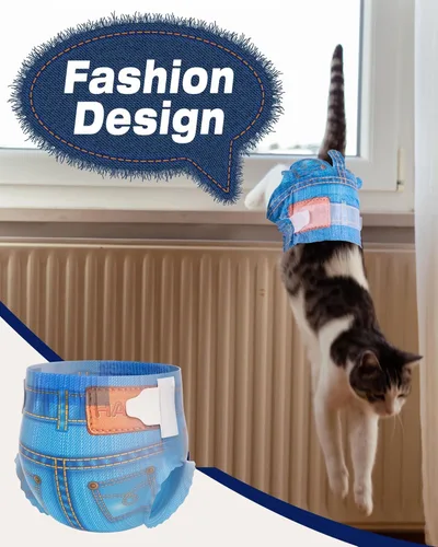 Miniatura 2 de Pet Soft Pañales desechables para perros hembras, pañales desechables para gatos, pañales para cachorros, 8 unidades, XS