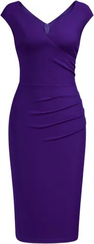 Miniatura 4 de Miusol - Vestido de estilo vintage delgado sin mangas entallado para mujer