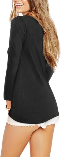 Miniatura 2 de Beluring - Blusa de manga cortalarga con cuello redondo para mujer