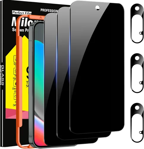 Miniatura 11 de Milomdoi Paquete de 3 protectores de pantalla de privacidad coloridos degradados para iPhone Air [película privada antiluz azul para 17 Air], 3