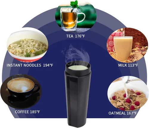 Miniatura 5 de Tazas de café de viaje para automóvil de 24V/12V, taza con control de temperatura para automóvil, taza inteligente calentada, ajusta temperatura