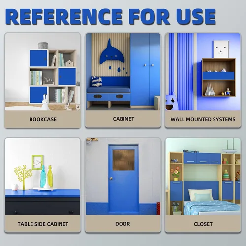 Miniatura 7 de Chapa de madera azul, diseño de lujo de 24 x 48 pulgadas, no pegada, flexible, duradera, hojas de chapa de madera de PVC para bricolaje, mesa