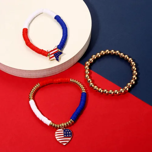 Miniatura 116 de Surfer Heishi - Pulseras apilables para mujer, apilables, de vinilo arcoíris, disco de arcilla, pulseras elásticas para la amistad, joyería bohemia