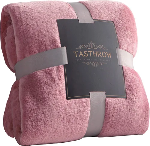 Miniatura 13 de TASTHROW - Manta decorativa de vellón de franela, grande, acogedora, ligera, gruesa, para todas las estaciones, adecuada para mujeres, hombres