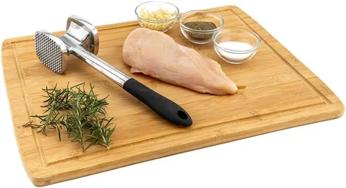 Miniatura 4 de Restaurantware Met Lux - Ablandador de carne, 1 mazo de carne de doble cara, superficies texturizadas, mango ergonómico, picador de carne