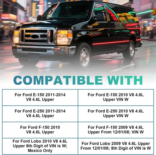 Miniatura 2 de Colector de admisión de motor con juntas compatible con Ford E-150 2010-2014 para Ford F-150 2010 2011 2012 2013 2014 para Ford F-150 2009 2010