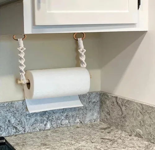 Miniatura 7 de Extensores colgantes de macramé para plantas colgantes (16 pulgadas, paquete de 6)