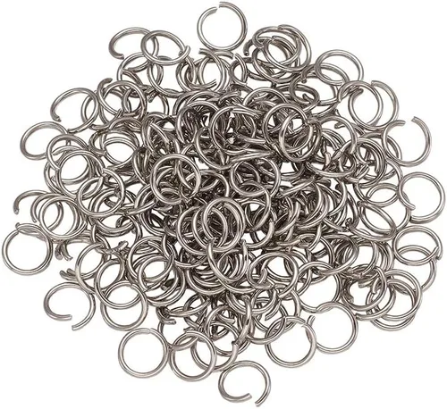 Miniatura 15 de Craftdady 1000 anillos de acero inoxidable abiertos de 0.315 in redondos de 0.039 in de grosor para fabricación de joyas