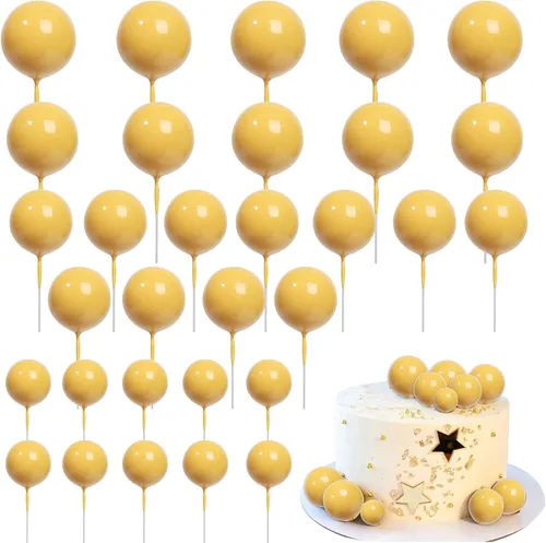 Miniatura 8 de Rsstarxi 30 piezas de mini globos y bolas de espuma para tartas – Insertos de pastel de bricolaje para bodas, aniversarios y decoraciones de fiesta