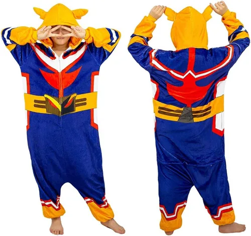 Miniatura 6 de Kuberas My Hero Academia All Might Pajamas Anime Jumpsuit Zipper Footed Cosplay Costume Unisex