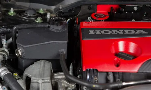 Miniatura 3 de Mishimoto MMRT-CTR-17EMWBK Tanque de expansión de aluminio para Honda Civic Type R 2017-2019 Negro