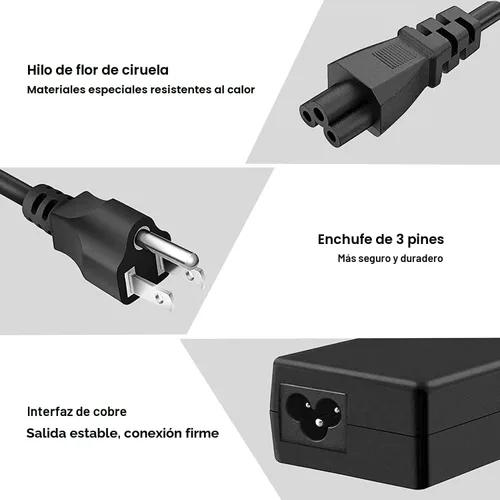 Miniatura 7 de Cargador para portátil de 65 W compatible con HP Pavilion x360 14 15 17, Envy 13 15 X360, Elitebook 840 G5, ProBook Chromebook Stream Series