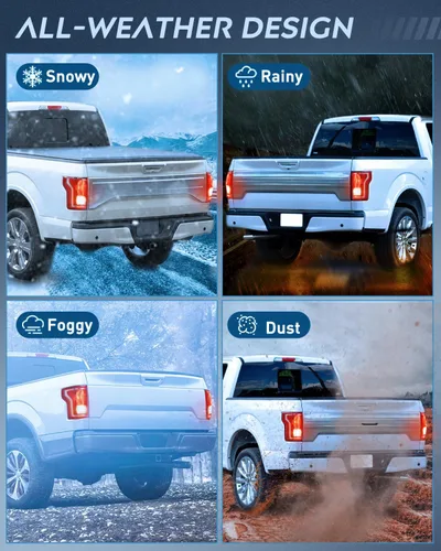 Miniatura 7 de Nilight Conjunto de luz trasera compatible con Ford F150 F-150 2015 2016 2017 de repuesto de lámpara trasera estilo OE con bombillas y arnés lado