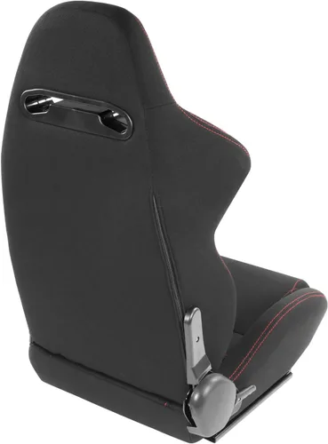 Miniatura 8 de DNA MOTORING RS-JBR-005-BK-RD - 2 asientos de cubo de carreras con respaldo ajustable, ajuste único y riel, compatibles con arnés de 4 puntos, tela
