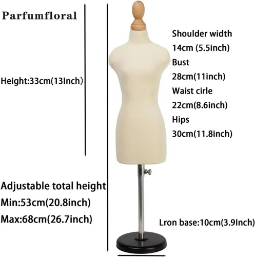 Miniatura 3 de Maniquí de forma de vestido femenino (no para adultos) Vestido corto de costura en miniatura directamente en el cuerpo en el interior, maniquí